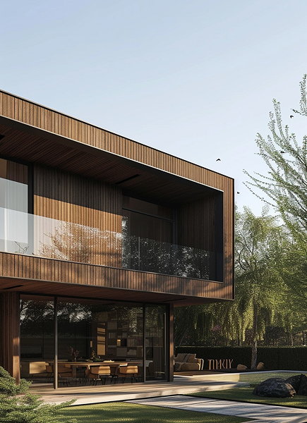 Maison avec bardage bois